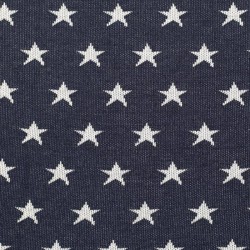 Big Knit Jacquard Fabric - Stars Navy