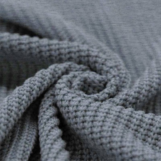 Big Knit Fabric Light Jeans Melange