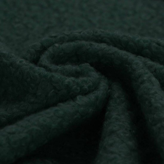 Tissu Lainages Bouclé Vert Foncé - (Tissu Bouclé)