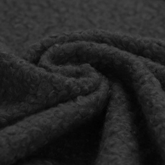 Tissu Lainages Bouclé Gris Foncé - (Tissu Bouclé)