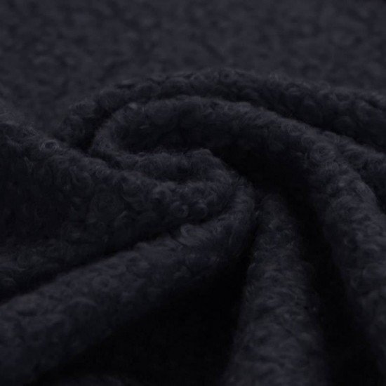Tissu Lainages Bouclé Marine - (Tissu Bouclé)