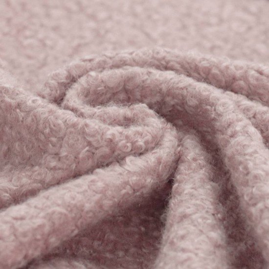 Tissu Lainages Bouclé Nude Rose - (Tissu Bouclé)