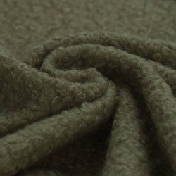 Boucle Fabric Curly Olive