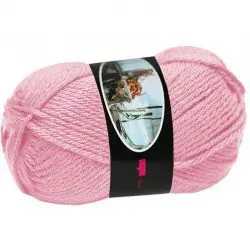 Fils à Tricoter Laine ISPE Aiguilles 5,5 - 6 Rose