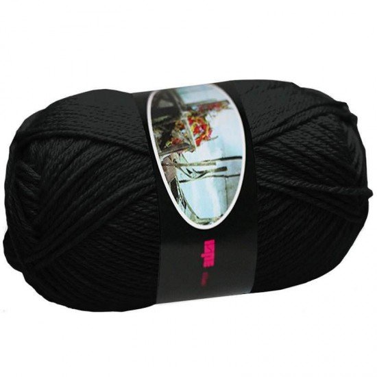 Strickwolle ISPE Nadelstärke 4 Schwarz - (Wolle Strickgarn Nadel Größe 4)