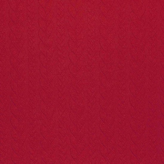 Gebreide Kabel Jacquard Stof Donker Rood - (Mode Stoffen)