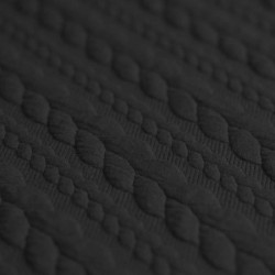 Cable Knit Jacquard Fabric Black
