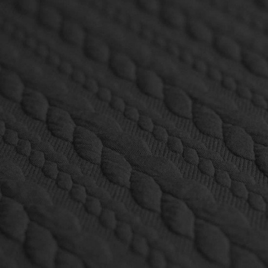 Cable Knit Jacquard Fabric Black - (Fashion Fabrics)