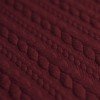 Tessuto In Maglia Motivo a Treccia Bordeaux