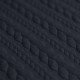 Cable Knit Jacquard Fabric Navy - (Fashion Fabrics)