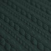 Gebreide Kabel Jacquard Stof Donker Groen