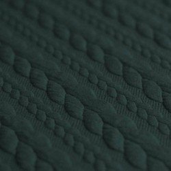 Cable Knit Jacquard Fabric Dark Green