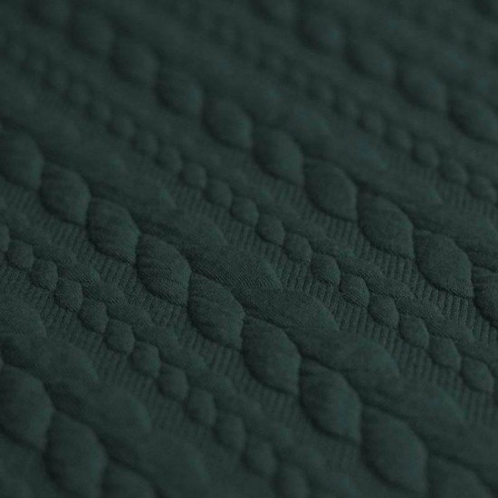 Cable Knit Jacquard Fabric Dark Green - (Fashion Fabrics)