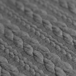 Cable Knit Jacquard Fabric Grey