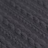 Cable Knit Jacquard Fabric Navy Melange