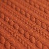 Cable Knit Jacquard Fabric Orange