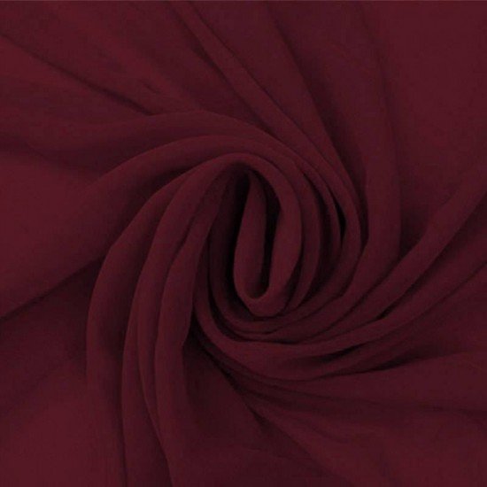 Tissu Mousseline Bordeaux - (Tissu Mousseline )