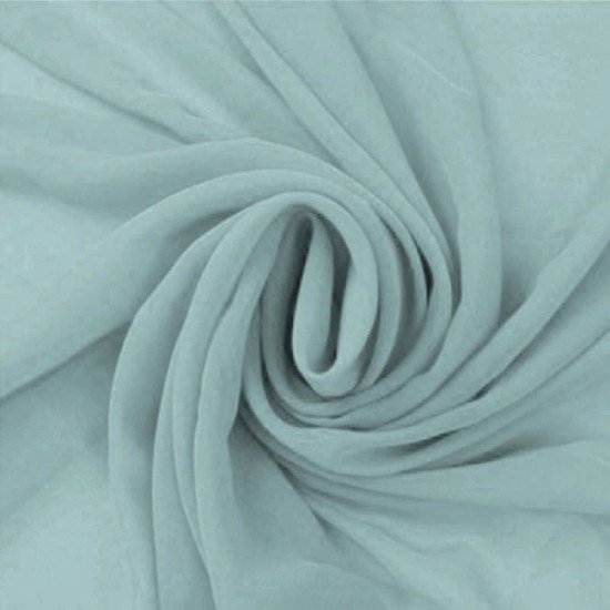 Tissu Mousseline Mer Verte - (Tissu Mousseline )