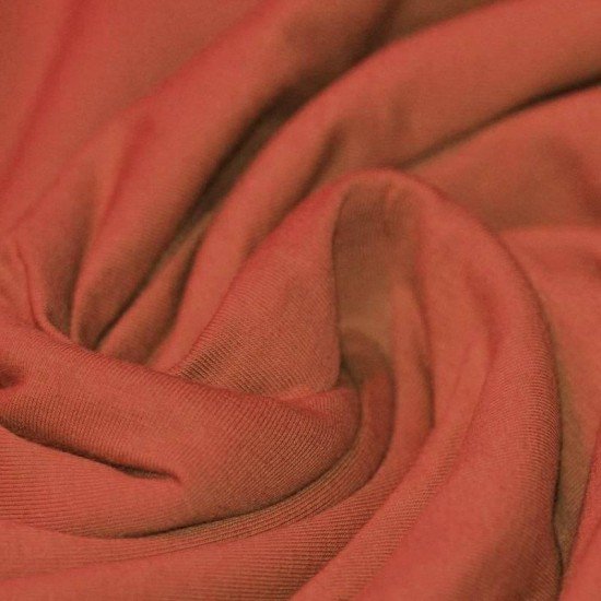 Jersey Stoff Baumwolle Gebrannte Orange  - (Baumwolljersey Uni)