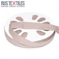 Cotton Twill Ribbon Beige 15mm