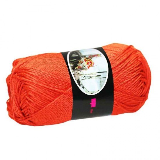 Fils à Tricoter De Coton ISPE Orange Fonce - (Fils En Coton)