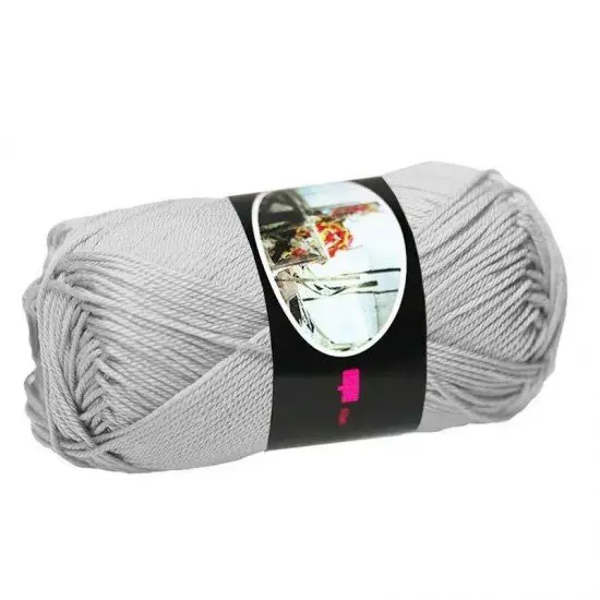 Cotton Yarn ISPE Light Grey - (Cotton Knitting Yarns)