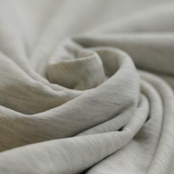 Cotton Jersey Knit Fabric Melee Ecru