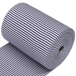 Cuffs Rib Stripes 5mm Navy White