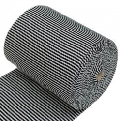 Cuffs Rib Stripes 5mm Black / Grey Melange