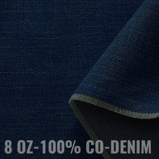 Denim Fabric Cotton 8-OZ Dark Blue - (Jeans Fabric Cotton)