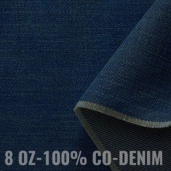 Denim Fabric Cotton 8-OZ Mid Blue