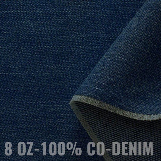 Tessuto Jeans Di Cotone 8-OZ Metà Blu - (Tessuti Jeans Di Cotone)