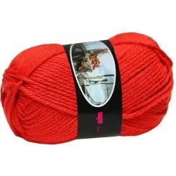 Fils à Tricoter Laine ISPE Aiguilles 5,5 - 6 Rouge