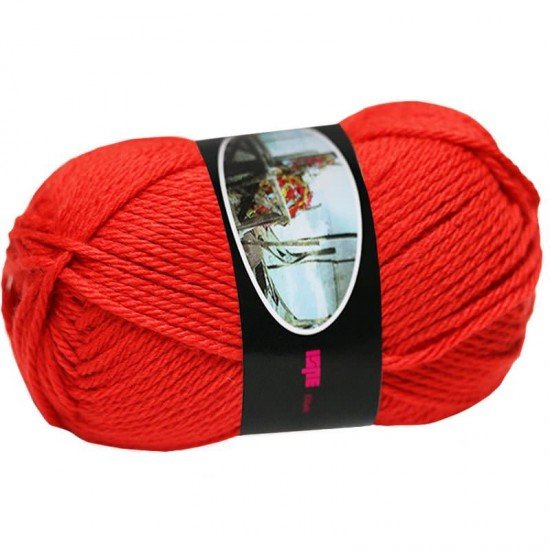 Knitting Wool ISPE Needle Size 5,5 - 6 Red - (Wool Knitting Yarn Needle Size 5,5 - 6)