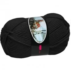 Fils à Tricoter Laine ISPE Aiguilles 5,5 - 6 Noir