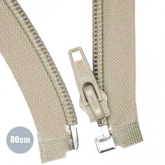 Fermetures Éclair Séparable Beige 80CM Nylon - (Séparable Fermetures Éclair Nyon YKK)