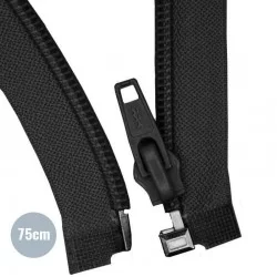 Deelbare Rits YKK Zwart 75CM Nylon Deelbare Rits YKK Zwart 75CM Nylon