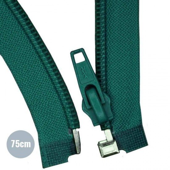 Divisible Zipper YKK Petrol 75CM Nylon