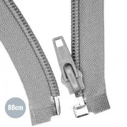 Fermetures Éclair Séparable Gris 80CM Nylon Fermetures Éclair Séparable Gris 80CM Nylon