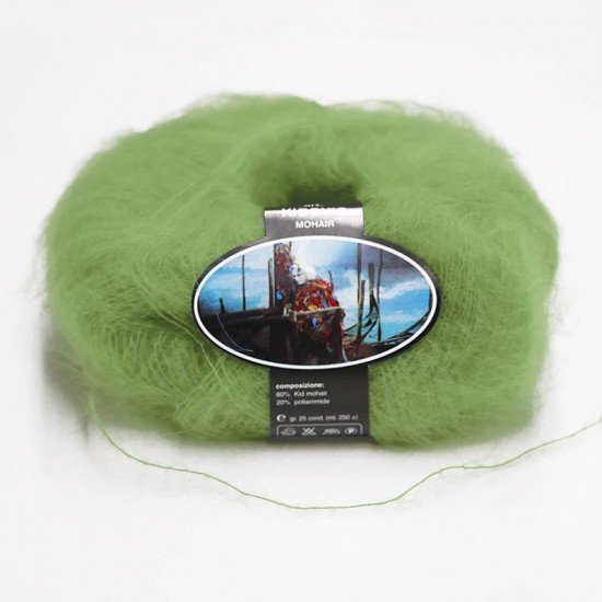Mohair Yarn ISPE Needle Size 3,5 - 4 Lime - (Mohair Knitting Yarn Needle Size 3,5 - 4)