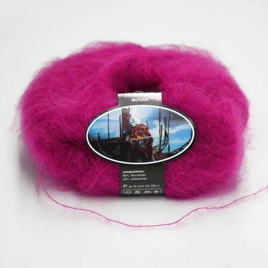 Filati Di Kid Mohair ISPE Ago Spessore 3,5 - 4 Fucsia Filati Di Kid Mohair Ago Spessore 3,5 - 4