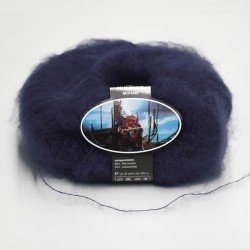Mohair Yarn ISPE Needle Size 3,5 - 4 Navy