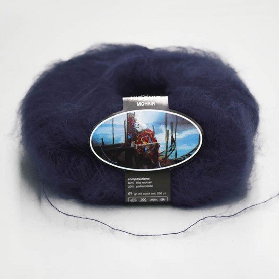 Mohair Yarn ISPE Needle Size 3,5 - 4 Navy - (Mohair Knitting Yarn Needle Size 3,5 - 4)