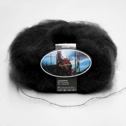 Mohair Yarn ISPE Needle Size 3,5 - 4 Black