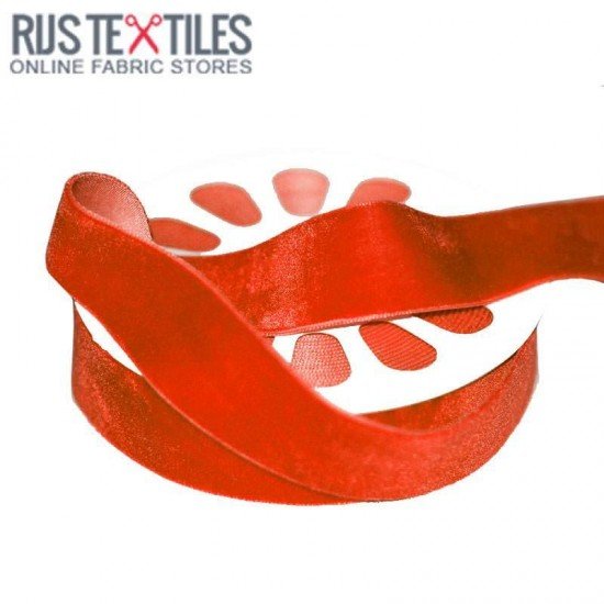 Velvet Ribbon Orange 25mm - (Ribbons )