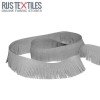 Fringe Trim Suede Grey 3cm