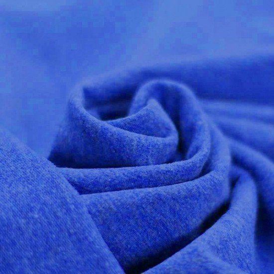 Sommersweat Stoff Melange (Yarn Dyed) Kobalt - (Sommersweat Stoff)