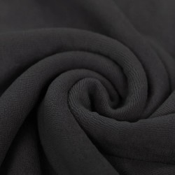 Stretch Toweling Fabric Dark Grey