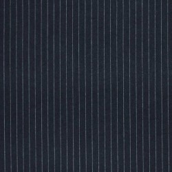 Stretch Gabardine Fabric 10mm Pinstripe Fabric Navy White