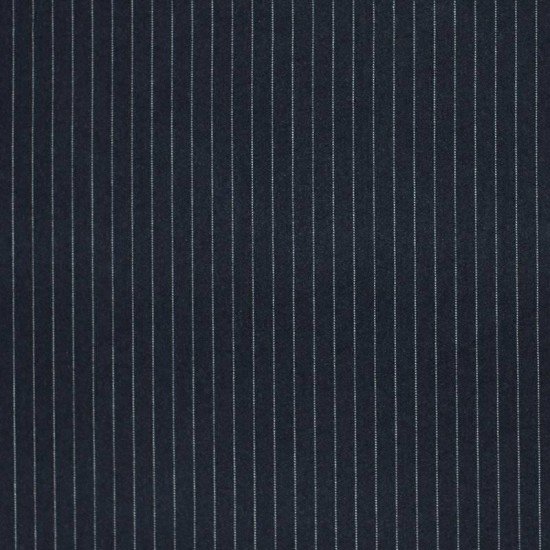 Stretch Gabardine Fabric 10mm Pinstripe Fabric Navy White